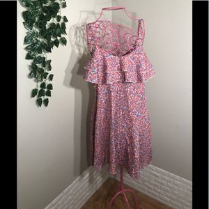 Funky People Floral Mini Dress in Pink and Blue